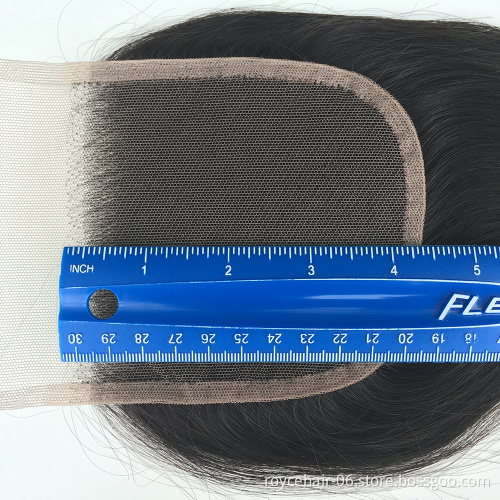 Pre Plucked Natural Hair Line 4 x 4 Virgin Human Hair Lace Closure Body Wave